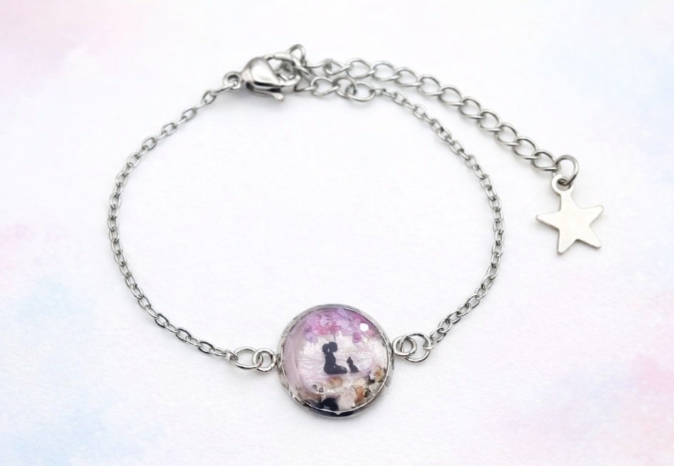 Pulsera con cenizas y/o pelo para mujer