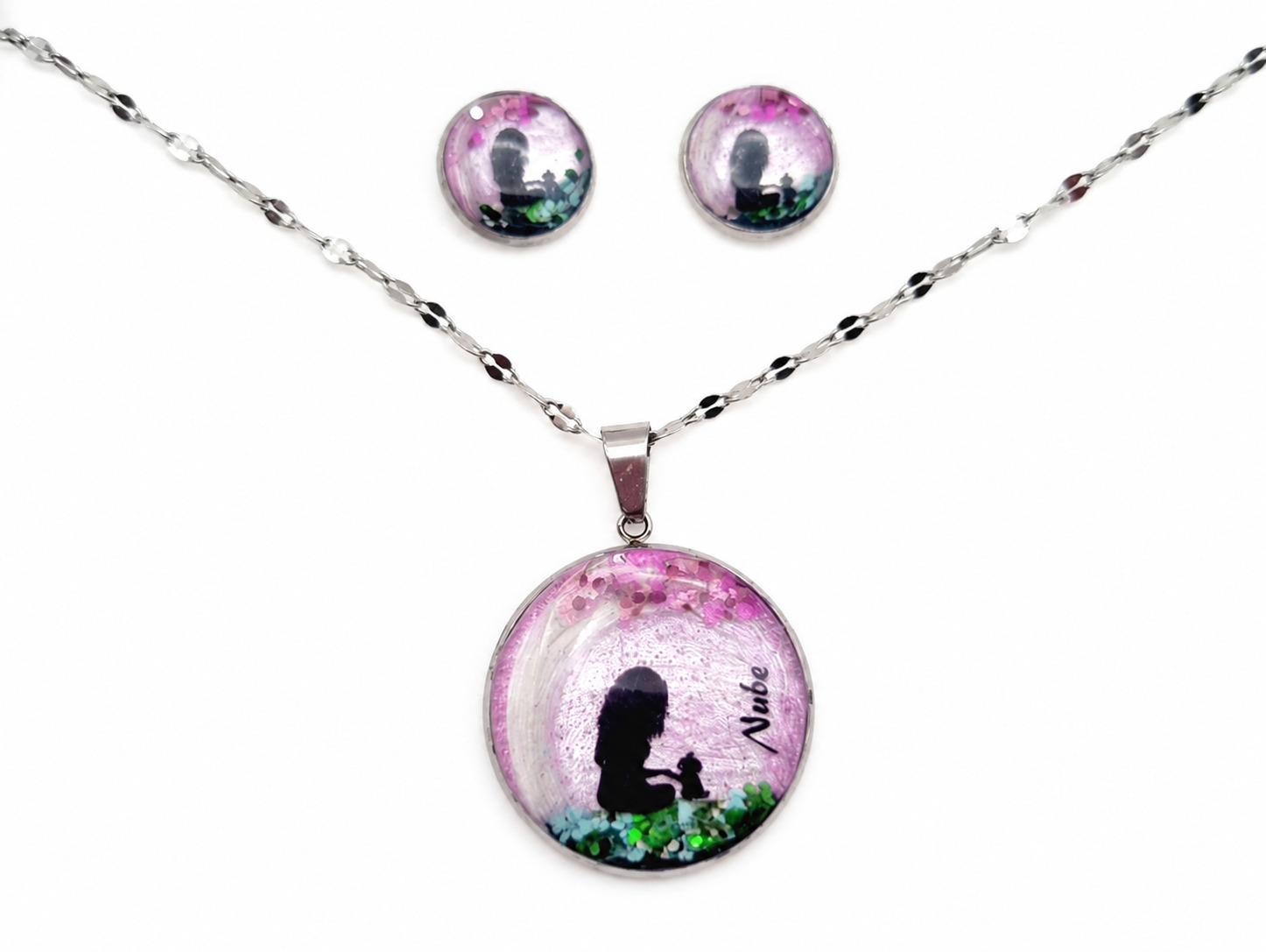 Conjunto de joyería con pelo y/o cenizas