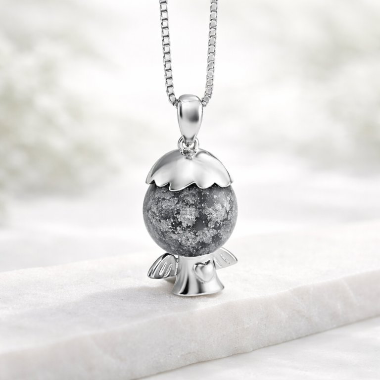 Colgante con cenizas Angel en plata 925