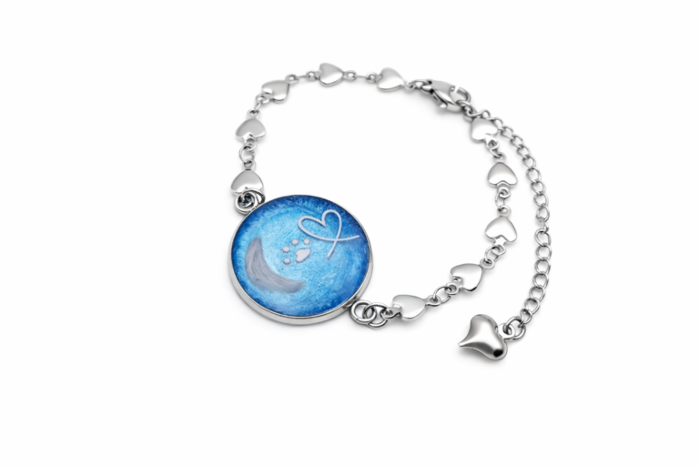 Pulsera corazones con pelo o cenizas